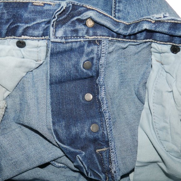 Express Mens Size 29x32 Slim Fit Skinny Leg Jeans Distressed Dark Wash Rocco - Picture 5 of 8